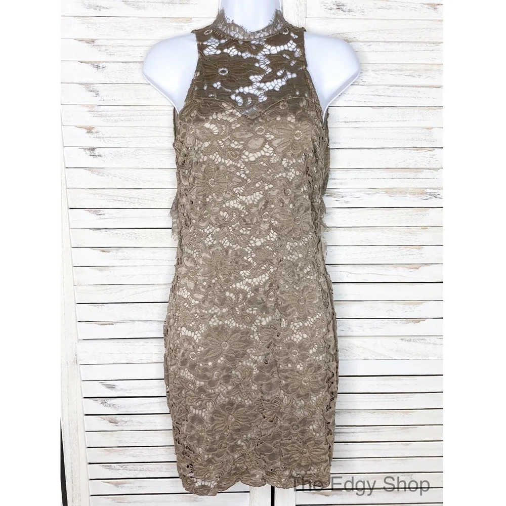 Windsor | Open Back Halter Eyelash Lace Dress - Picture 1 of 6